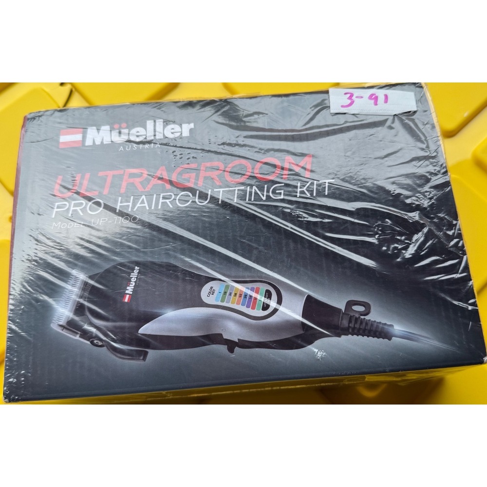 Mueller‎ Austria UltraGroom Pro Haircutting Kit UP-1100 Corded Clipper 9 Combs